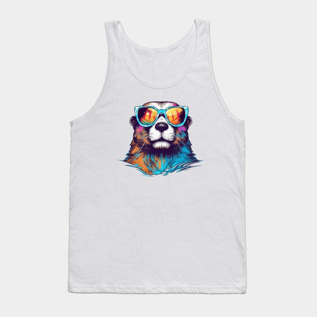 cool otter colorful Tank Top by hippohost